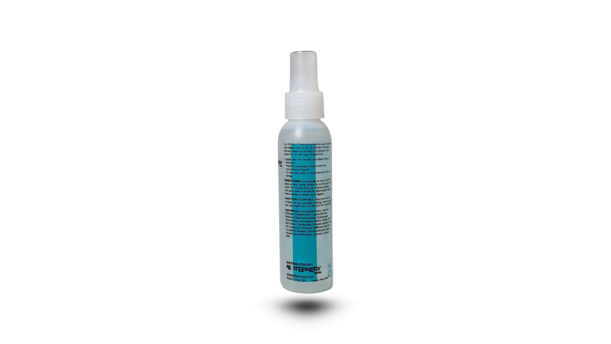 Thermal Protection Spray with Shine for Florida Hair – UV Protection, Anti-Frizz, and Paraben-Free for All Hair Types.